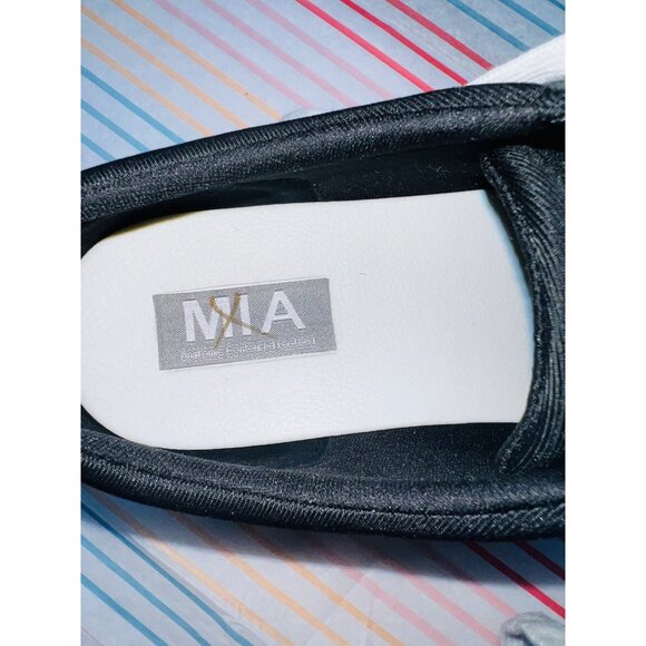 Mia Womens Black & White Lace-Up Sneakers 7M Casual Athletic Shoes Rubber Sole - Picture 4 of 7